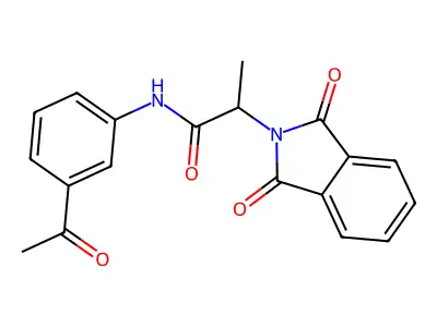 N-(3-acetylphenyl)-2-(1,3-dioxo-1,3-dihydro-2H-isoindol-2-yl)propanamide structure