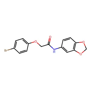 N-(1,3-benzodioxol-5-yl)-2-(4-bromophenoxy)acetamide structure