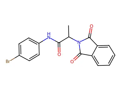 N-(4-bromophenyl)-2-(1,3-dioxo-2,3-dihydro-1H-isoindol-2-yl)propanamide structure