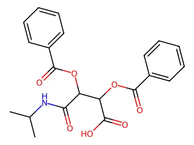 3-[N-(methylethyl)carbamoyl]-2,3-diphenylcarbonyloxypropanoic acid structure