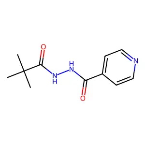 N'-(2,2-dimethylpropanoyl)pyridine-4-carbohydrazide structure
