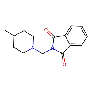 2-[(4-methyl-1-piperidinyl)methyl]-1H-isoindole-1,3(2H)-dione structure