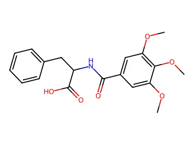 3-phenyl-2-[(3,4,5-trimethoxybenzoyl)amino]propanoic Acid structure