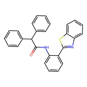 N-[2-(1,3-benzothiazol-2-yl)phenyl]-2,2-diphenylacetamide structure