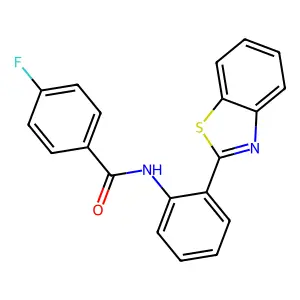 N-[2-(1,3-benzothiazol-2-yl)phenyl]-4-fluorobenzamide structure