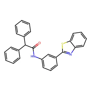 N-[3-(1,3-benzothiazol-2-yl)phenyl]-2,2-diphenylacetamide structure