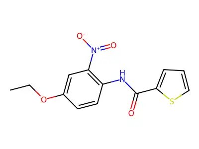 N-(4-ethoxy-2-nitrophenyl)thiophene-2-carboxamide structure