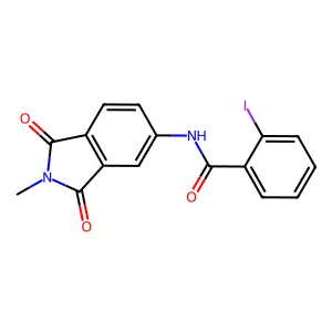 2-iodo-N-(2-methyl-1,3-dioxoisoindolin-5-yl)benzamide structure