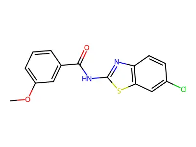 N-(6-chloro-1,3-benzothiazol-2-yl)-3-methoxybenzamide structure
