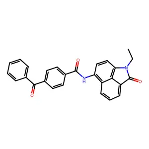 4-benzoyl-N-(1-ethyl-2-oxo-1,2-dihydrobenzo[cd]indol-6-yl)benzamide structure