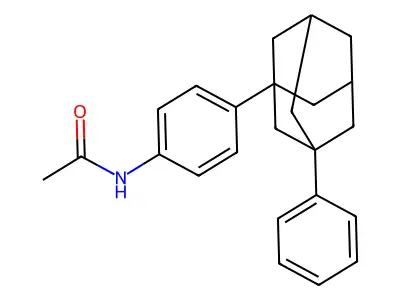 N-[4-(3-phenyl-1-adamantyl)phenyl]acetamide structure