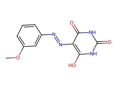 5-[(3-Methoxy-phenyl)-hydrazono]-pyrimidine-2,4,6-trione structure