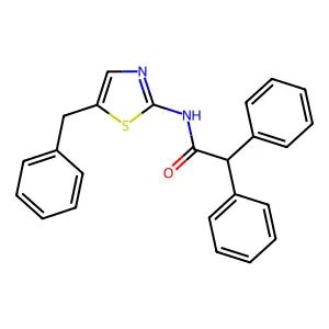 N-(5-benzyl-1,3-thiazol-2-yl)-2,2-diphenylacetamide structure