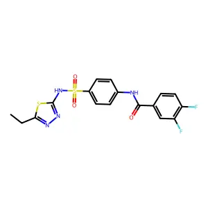 N-{4-[(5-Ethyl-1,3,4-thiadiazol-2-YL)sulfamoyl]phenyl}-3,4-difluorobenzamide structure