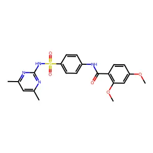N-[4-[(4,6-dimethylpyrimidin-2-yl)sulfamoyl]phenyl]-2,4-dimethoxybenzamide structure