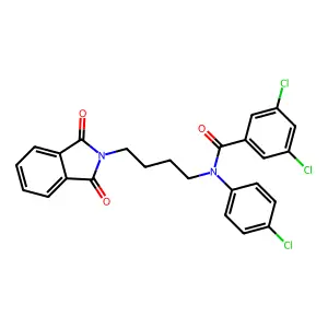 3,5-dichloro-N-(4-chlorophenyl)-N-(4-(1,3-dioxoisoindolin-2-yl)butyl)benzamide structure