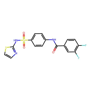 3,4-difluoro-N-[4-(1,3-thiazol-2-ylsulfamoyl)phenyl]benzamide structure