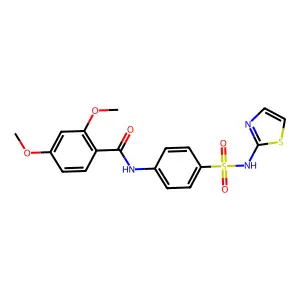 2,4-dimethoxy-N-[4-(1,3-thiazol-2-ylsulfamoyl)phenyl]benzamide structure