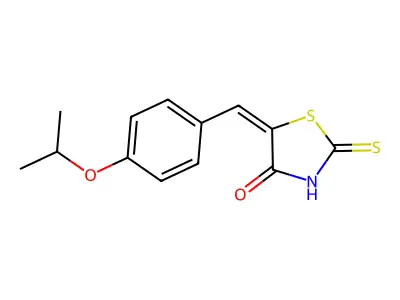 (5E)-5-(4-isopropoxybenzylidene)-2-mercapto-1,3-thiazol-4(5H)-one structure