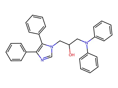 1-Diphenylamino-3-(4,5-diphenyl-imidazol-1-yl)-propan-2-ol structure