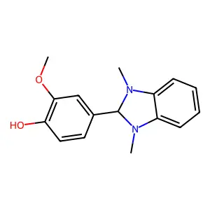 4-(1,3-dimethyl-2H-benzimidazol-2-yl)-2-methoxyphenol structure