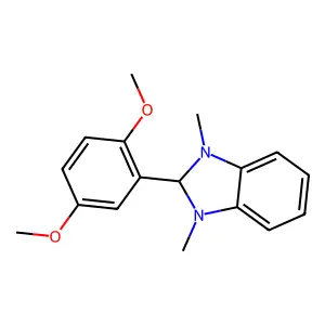 2-(2,5-dimethoxyphenyl)-1,3-dimethyl-2H-benzimidazole structure