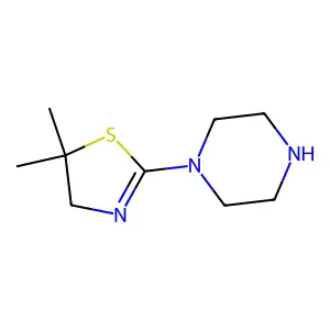 1-(5,5-Dimethyl-4,5-dihydro-1,3-thiazol-2-yl)piperazine structure
