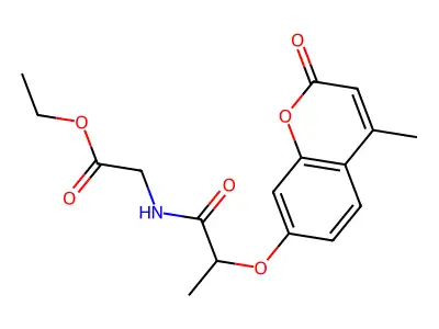ethyl N-{2-[(4-methyl-2-oxo-2H-chromen-7-yl)oxy]propanoyl}glycinate structure
