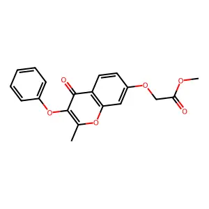 Methyl 2-(2-methyl-4-oxo-3-phenoxychromen-7-yl)oxyacetate structure