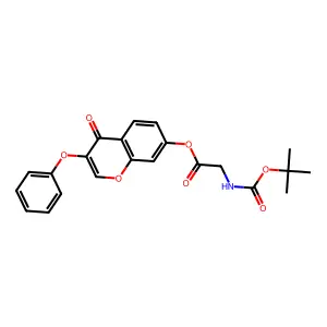 4-oxo-3-phenoxy-4H-chromen-7-yl [(tert-butoxycarbonyl)amino]acetate structure