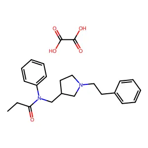 Propionanilide, N-(1-phenethyl-3-pyrrolidinylmethyl)-, oxalate structure