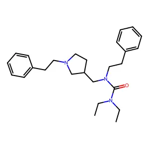 1,1-Diethyl-3-phenethyl-3-((1-phenethyl-3-pyrrolidinyl)methyl)urea structure