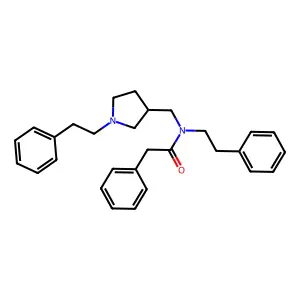 Acetamide, N-phenethyl-N-(1-phenethyl-3-pyrrolidinylmethyl)-2-phenyl- structure