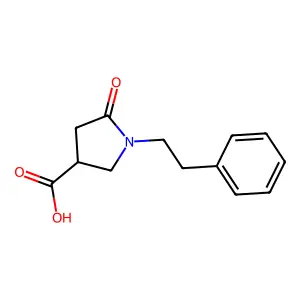 (3S)-5-oxo-1-(2-phenylethyl)pyrrolidine-3-carboxylic acid structure