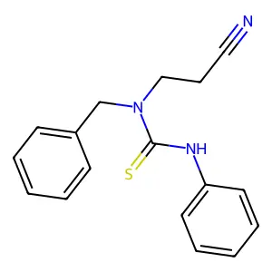1-Benzyl-1-(2-cyanoethyl)-3-phenylthiourea structure