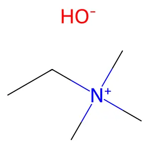 三甲基乙基氢氧化铵 structure