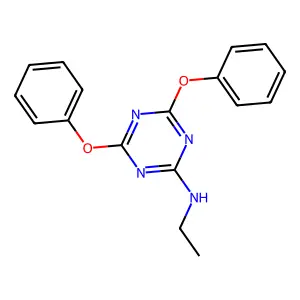 N-乙基-4,6-二苯氧基-1,3,5-三嗪-2-胺 structure