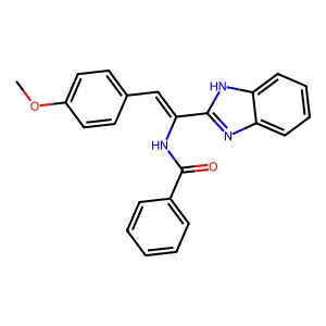 Benzamide, N-[1-(1H-benzimidazol-2-yl)-2-(4-methoxyphenyl)ethenyl]- structure