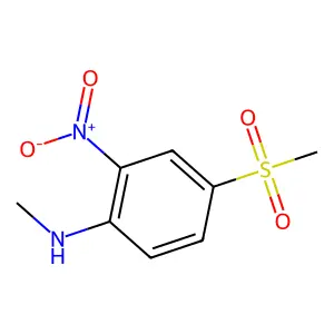 4-mesyl-N-methyl-2-nitroaniline structure