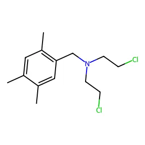 Benzylamine, N,N-bis(2-chloroethyl)-2,4,5-trimethyl- structure