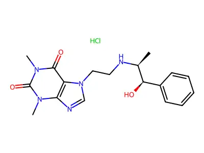 Cafedrine HCl structure