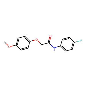 N-(4-fluorophenyl)-2-(4-methoxyphenoxy)acetamide structure