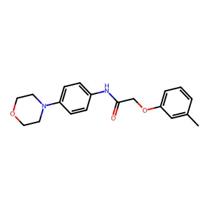 2-(3-methylphenoxy)-N-(4-morpholin-4-ylphenyl)acetamide structure