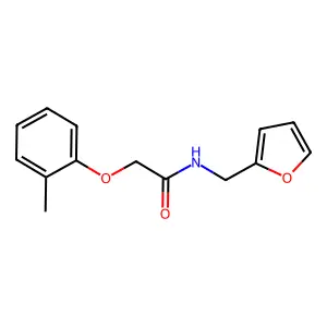 N-(呋喃-2-基甲基)-2-(2-甲基苯氧基)乙酰胺 structure