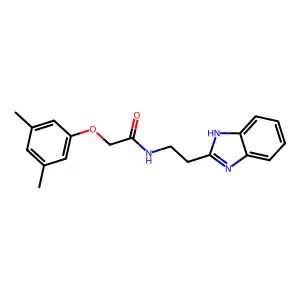 N-[2-(1H-benzimidazol-2-yl)ethyl]-2-(3,5-dimethylphenoxy)acetamide structure