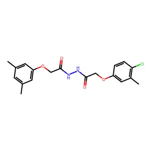 2-(4-chloro-3-methylphenoxy)-N'-[(3,5-dimethylphenoxy)acetyl]acetohydrazide structure