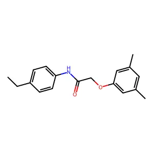 2-(3,5-dimethylphenoxy)-N-(4-ethylphenyl)acetamide structure