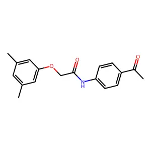 N-(4-acetylphenyl)-2-(3,5-dimethylphenoxy)acetamide structure