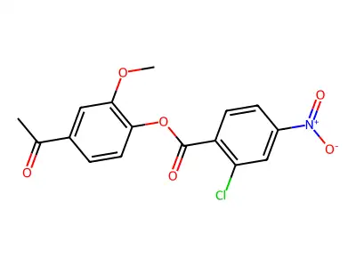 4-Acetyl-2-methoxyphenyl 2-chloro-4-nitrobenzoate structure