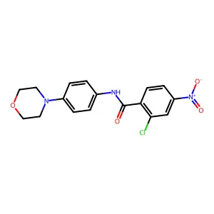 2-chloro-N-[4-(morpholin-4-yl)phenyl]-4-nitrobenzamide structure